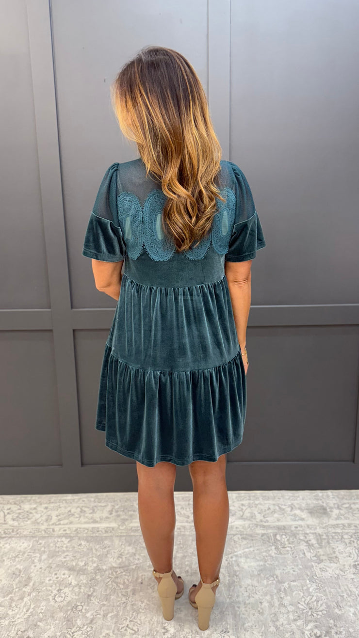 Teal the Season Dress