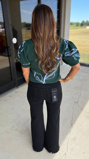 Emerald Bloom Top