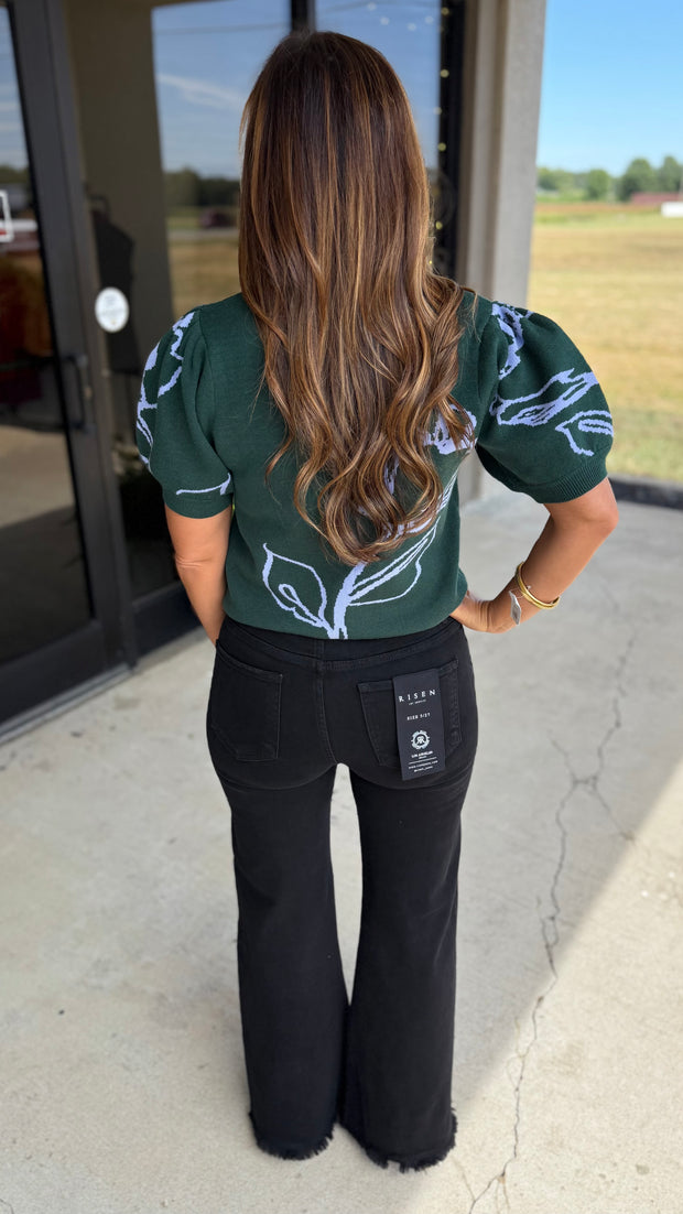 Emerald Bloom Top
