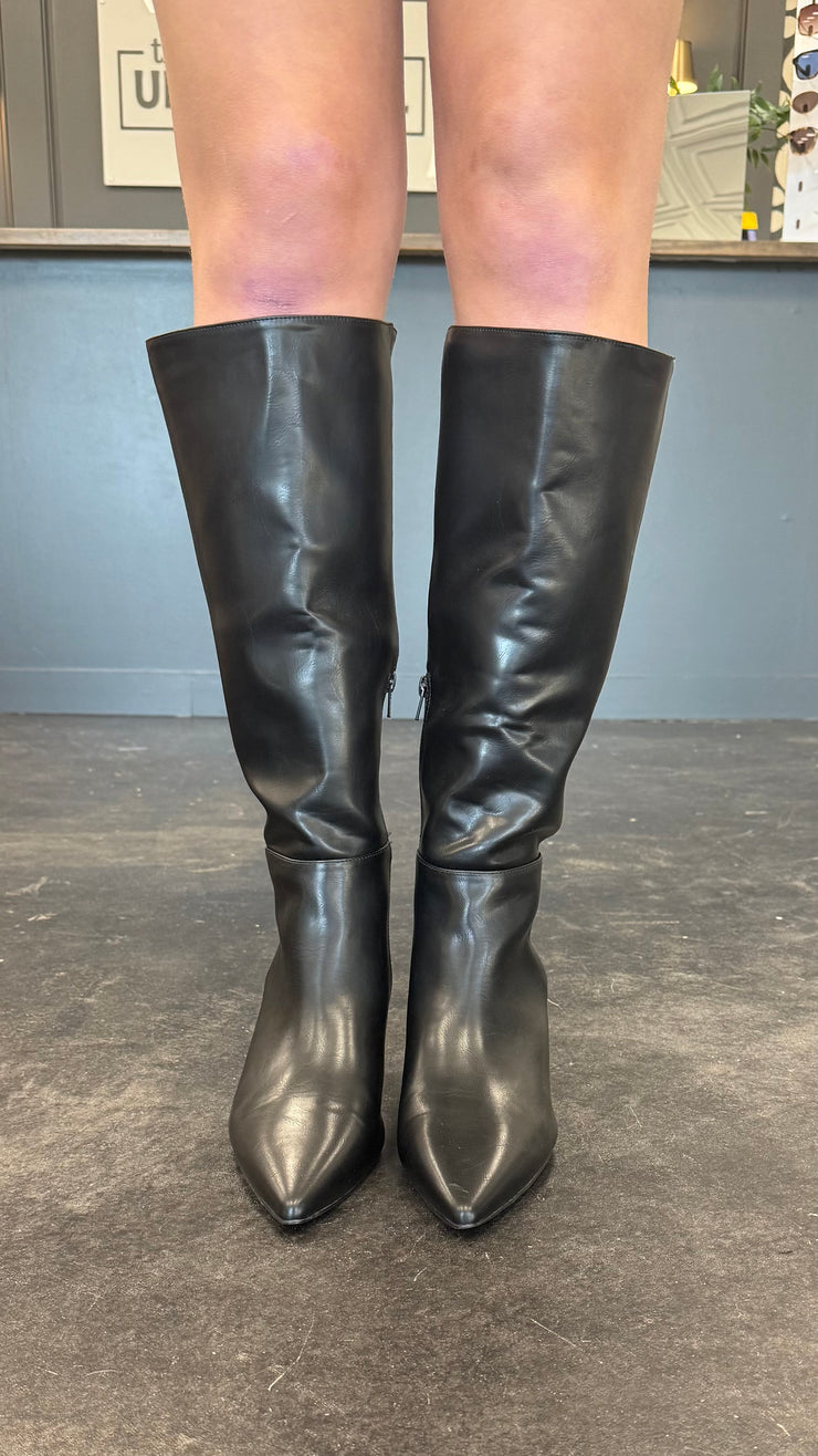 Fern Black Knee High Boot