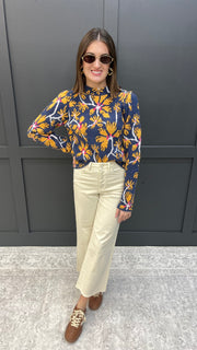 The Navy Bloom Sweater