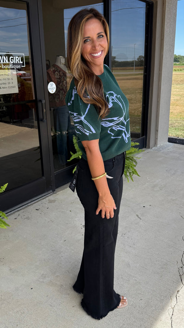 Emerald Bloom Top