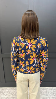 The Navy Bloom Sweater