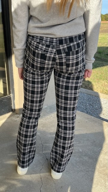 Frankie Plaid Flares